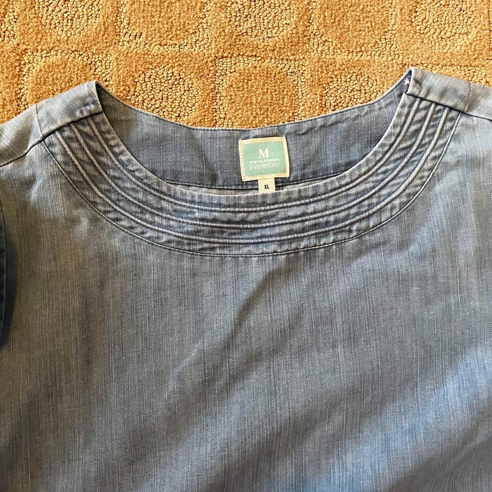 Denim 2/3 sleeve women's top - Picture 5 of 6